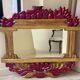 LARGE ITALIAN MIRROR in ART DECO style in gilded wood with fruit decoration