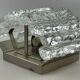 60s 70s wall lamp J.T. Kalmar Austria Ice Glass Wall Sconce Space Age