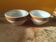 Set of 2 small stoneware bowls from Digoin, rustic serving bowls