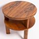 Mid-century modern coffee table, vintage, Art Deco, walnut wood, Poland, 1960s