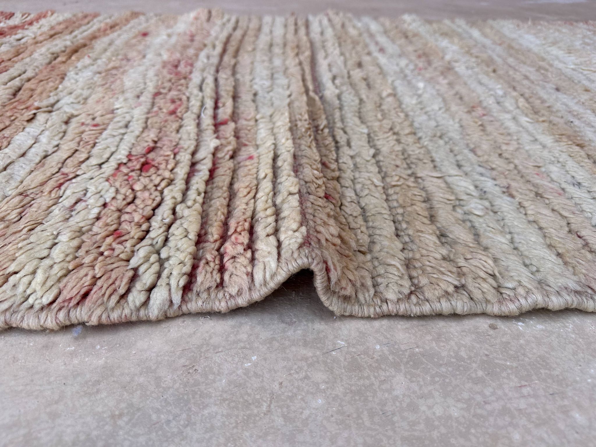 Tapis Marocain  Marmoucha beige - 89 x 186 cm