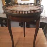 Tripod coffee table in mahogany and marble