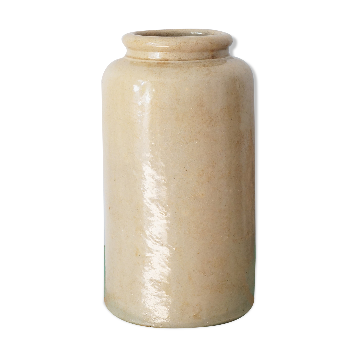 Old beige sandstone pot