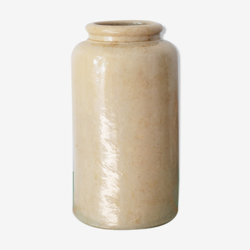 Old beige sandstone pot