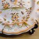 Assiette ancienne faïence de Moustiers décor oiseau fait main