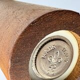 Salt shaker and pepper mill in rosewood and brass, Italy, 1970s