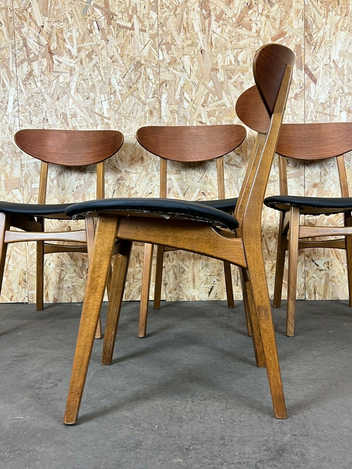 4 teak chairs