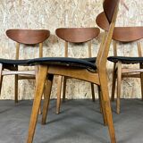 4 teak chairs
