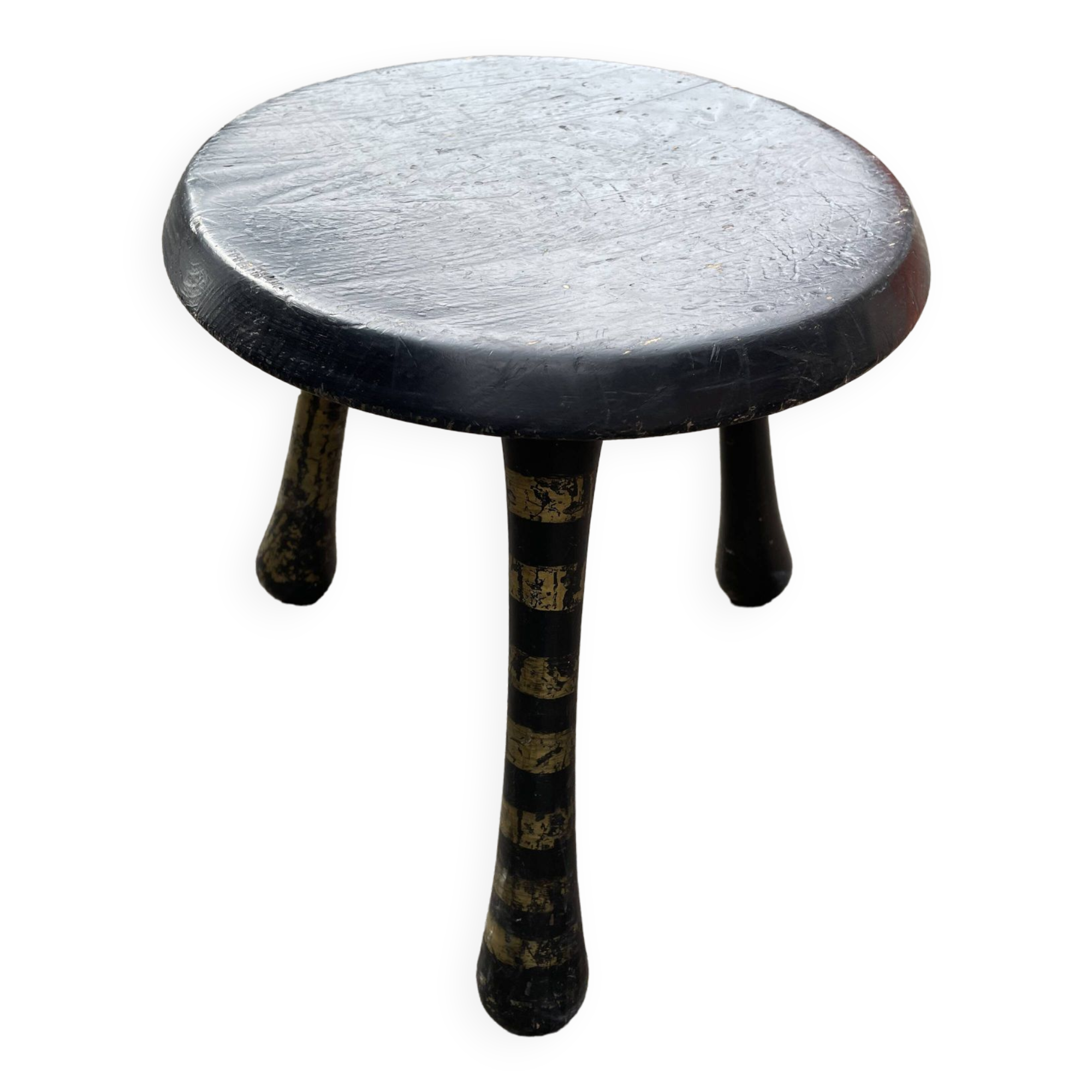 Original Ingvar Kamprad Habitat Tabouret noir et or 2 Pièces