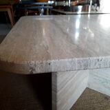 Travertine coffee table