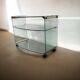 Bar cart/vintage cart in curved glass by Gallotti & Radice