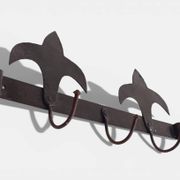 Antique French Provincial Wrought Iron Coat or Hat Rack with Fleur-de-Lis