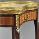 Louis XVI style gueridon in mahogany and gilded bronze, 20th century