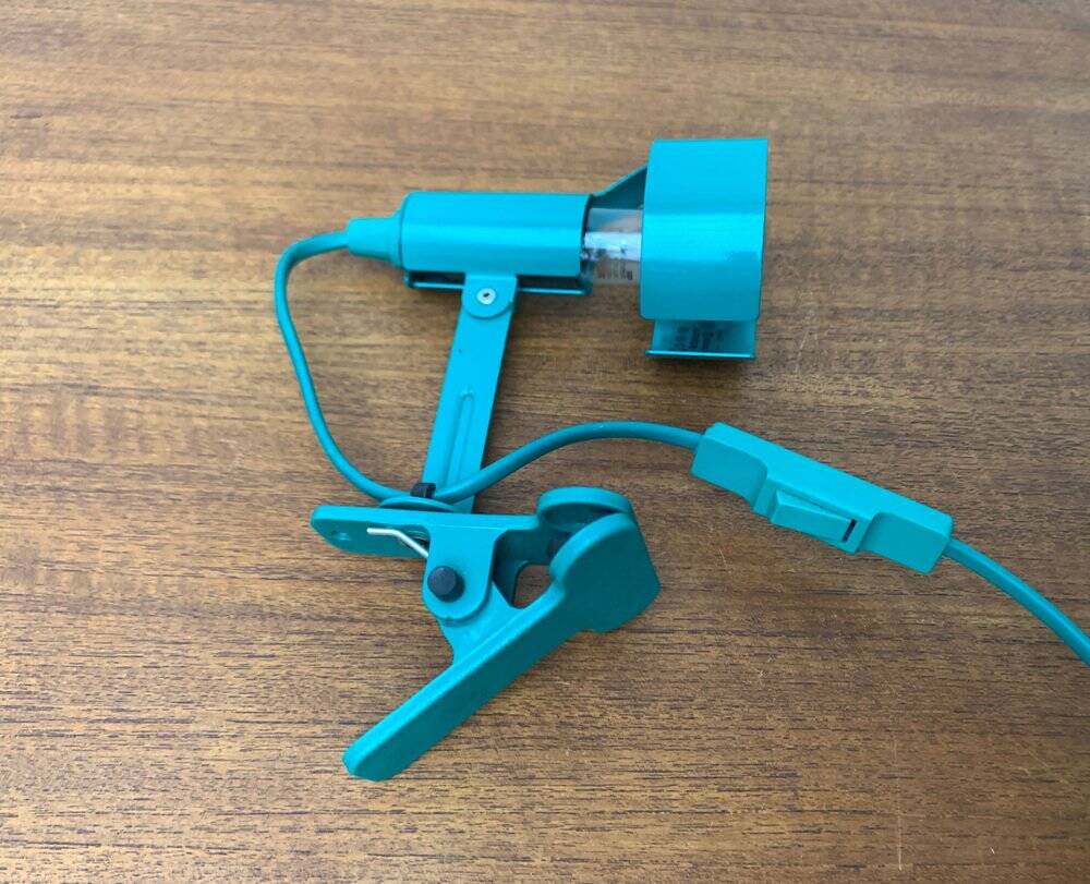 Postmodern clamp lamp in vintage Space style from Ikea, 1980s.