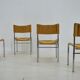 Set of four design chrome dining chairs by Viliam Chlebo, Czechoslovakia, 1980s