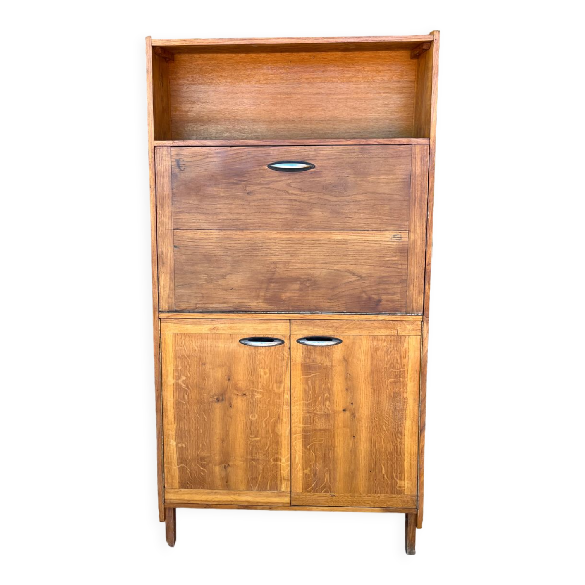 Secrétaire en chêne reconstruction française