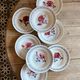 Set of 8 vintage soup plates - Janine and Cannes model by Digoin Sarrr