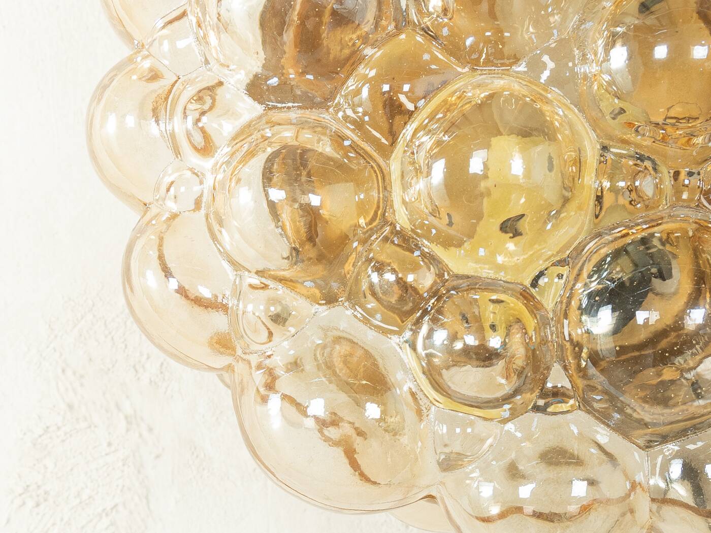 Doria Leuchten wall or ceiling lamp, Space Age, bubble glass, 1970s