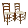 2 chaises rustiques en bois