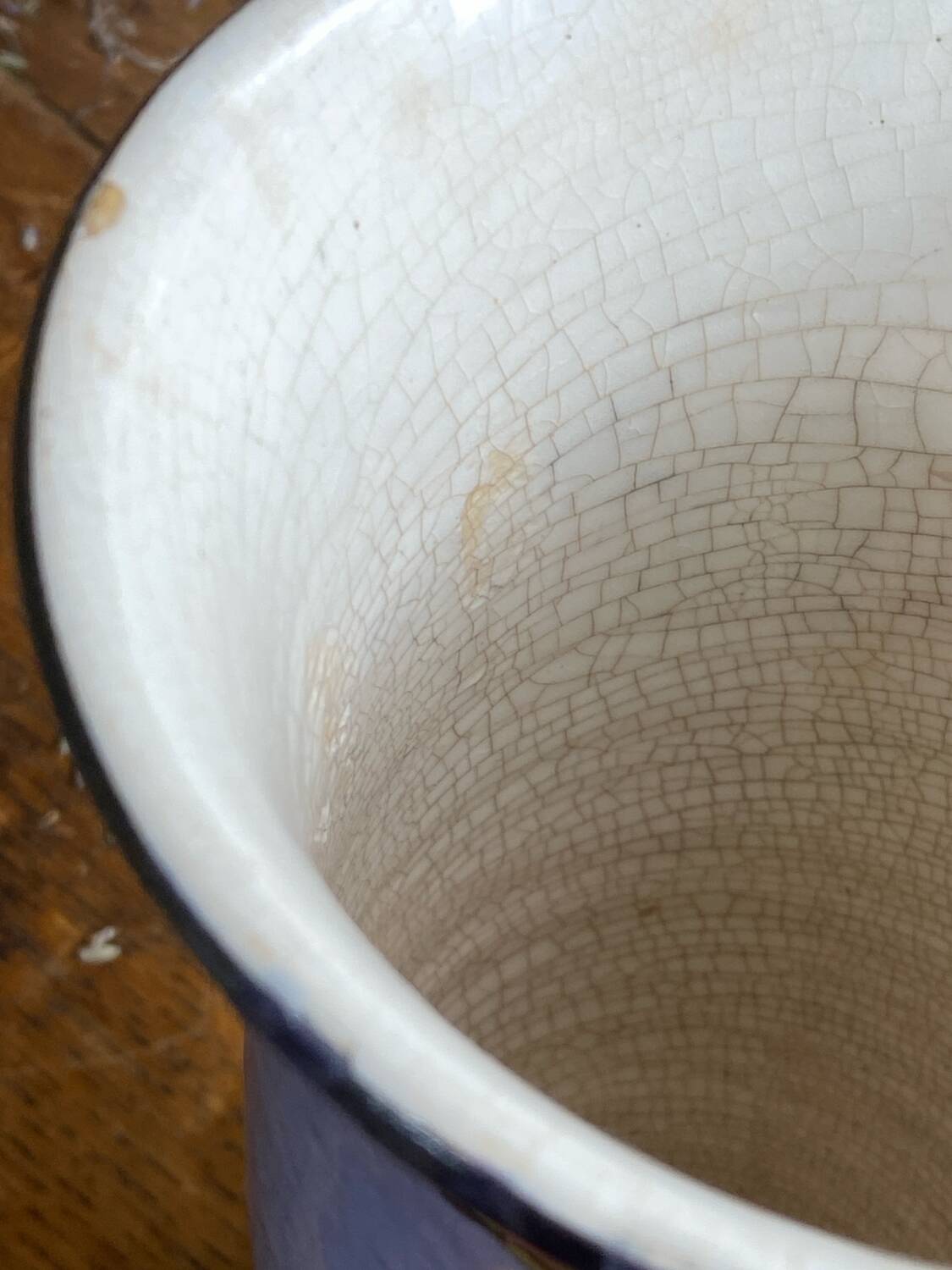 Ceramic vase, cherry blossom decoration, Pardi Vallauris