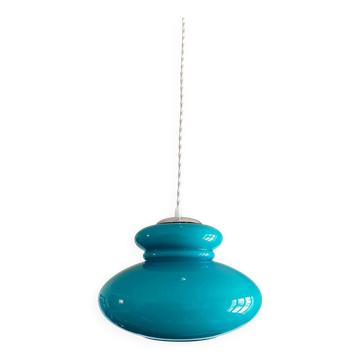 Suspension ovni space age bleu 1970