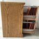 Wooden filing cabinet with 2 drawers - vintage trade furniture 1950