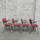 Set de 4 chaises de table vintage avec accoudoirs