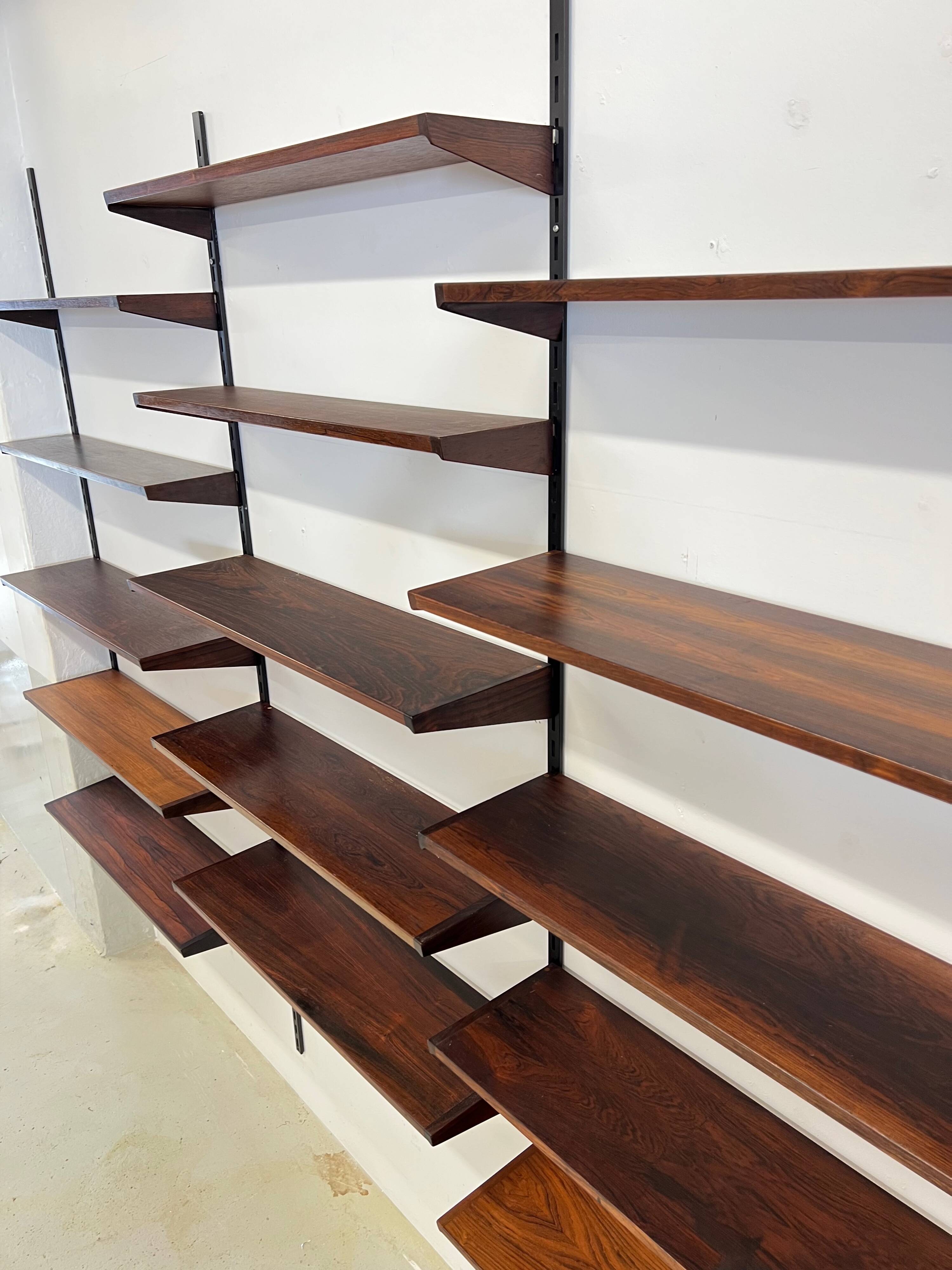 Rosewood Modular Wall System By Kai Kristiansen For Feldballes