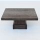 Table basse carrée brutaliste, France, années 1970.