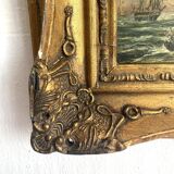 Framed marine painting