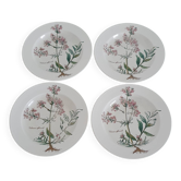 Lot de 4 assiettes creuses Villeroy et Boch-collection Botanica
