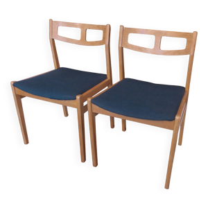 2 chaises danoises en - tissu