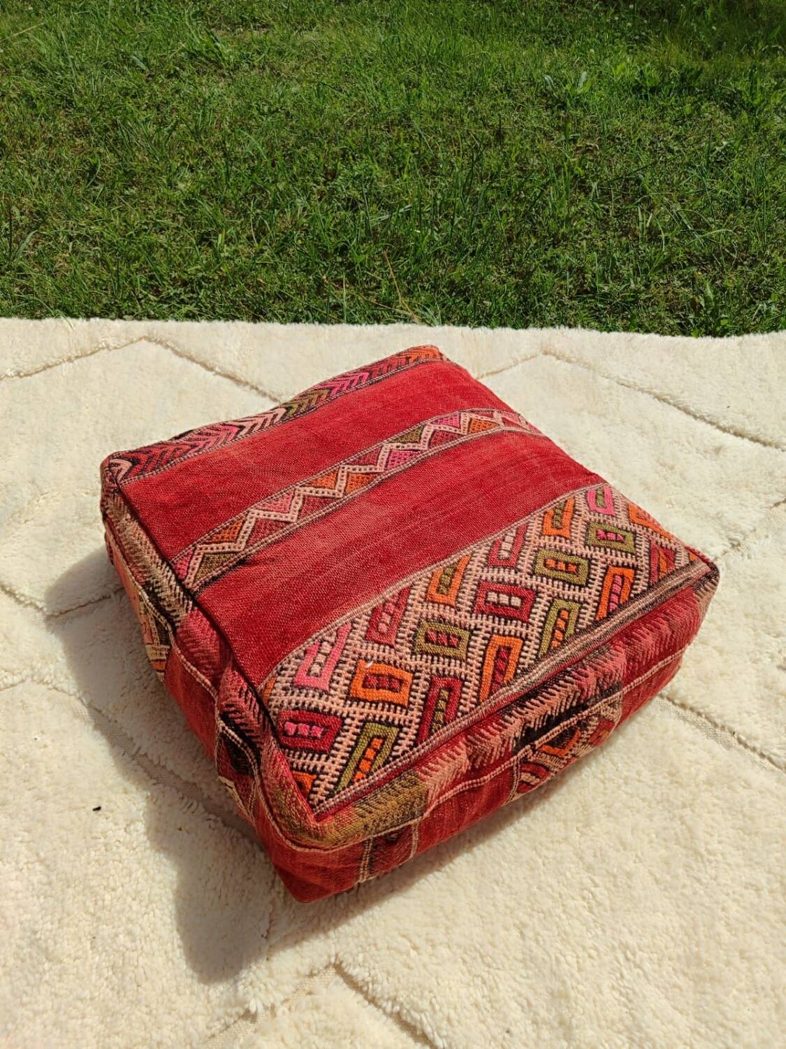 Berber kilim style pouf