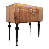 80s Italian Nightstand with Glass top