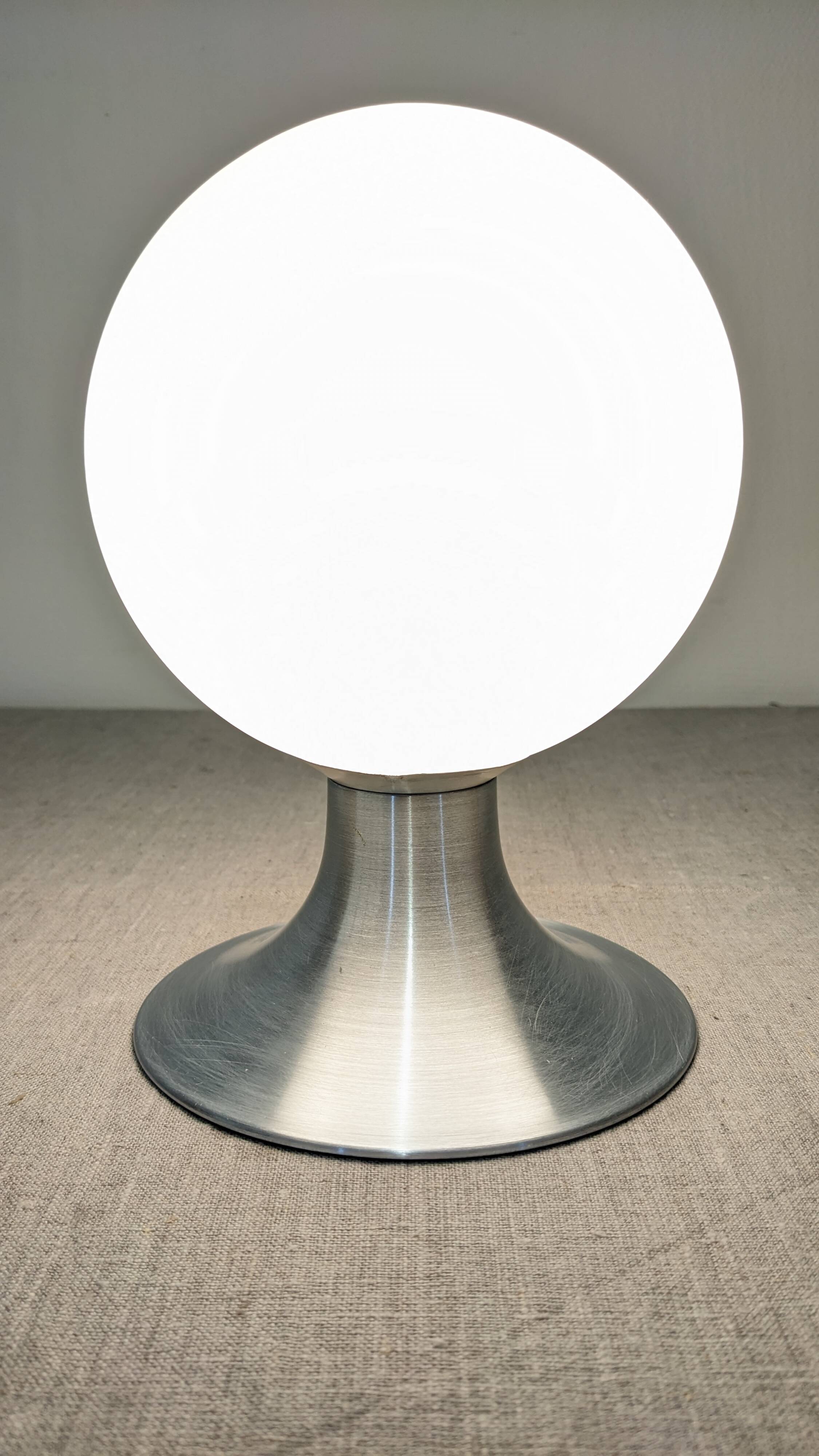 Space Age lamp in sandblasted glass from the 60s/70s