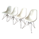 Vintage set of 4 fiberglass dining chairs by Eames – Herman Miller