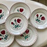 Art deco floral decor plates