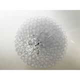 Contemporary transparent "tronchi" murano glass chandelier in venini style