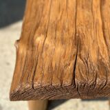 Small side table or stool in blond teak H:30 L43 l27