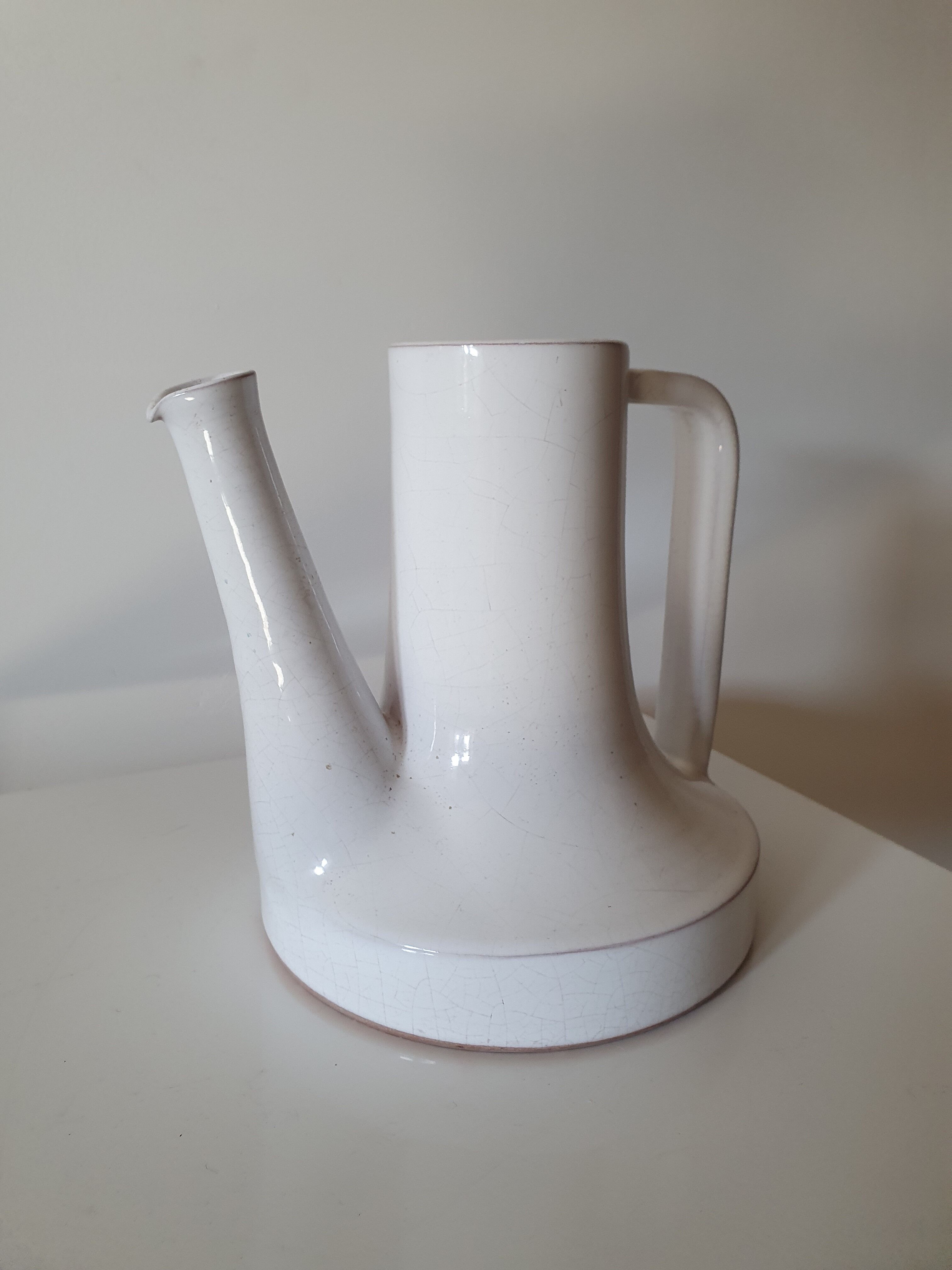White earthenware pitcher