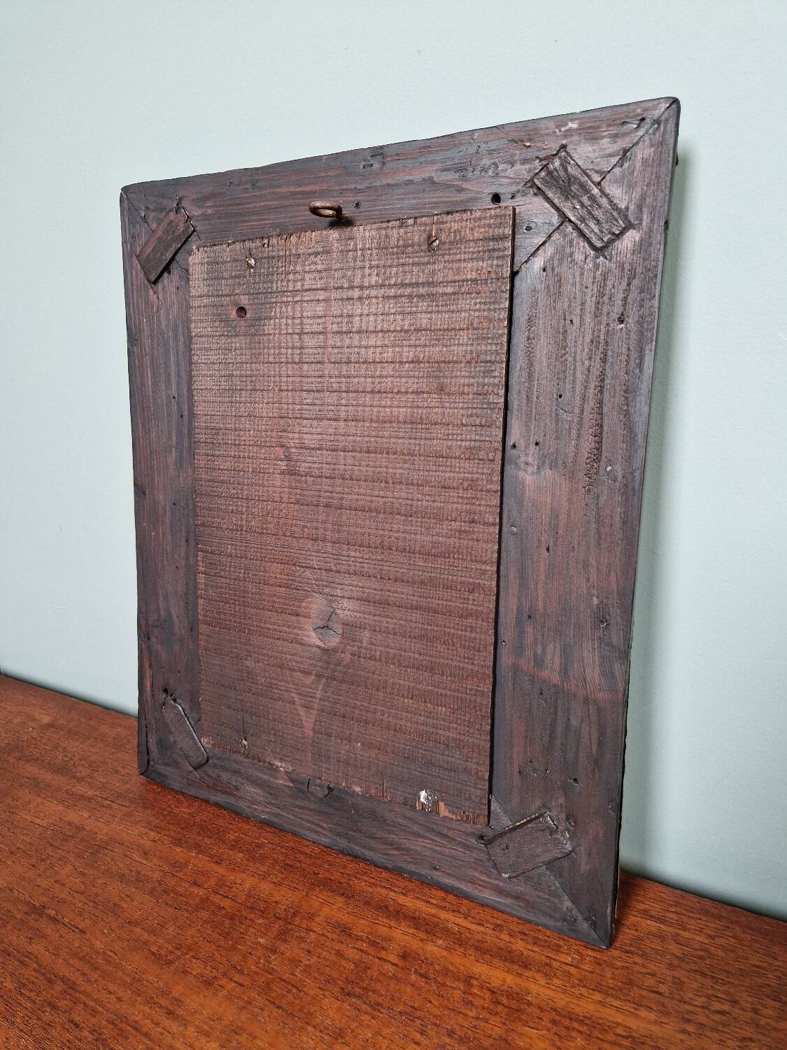 Mirror with embossed brass and mercury glass glazing beads, 19th century