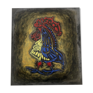 Plaque de lave émaillée, - jean