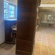 Large linen cupboard in Louis XIV style made of solid wood – 19th century
