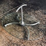 Silver-plated metal serving tray, 1960s/70s