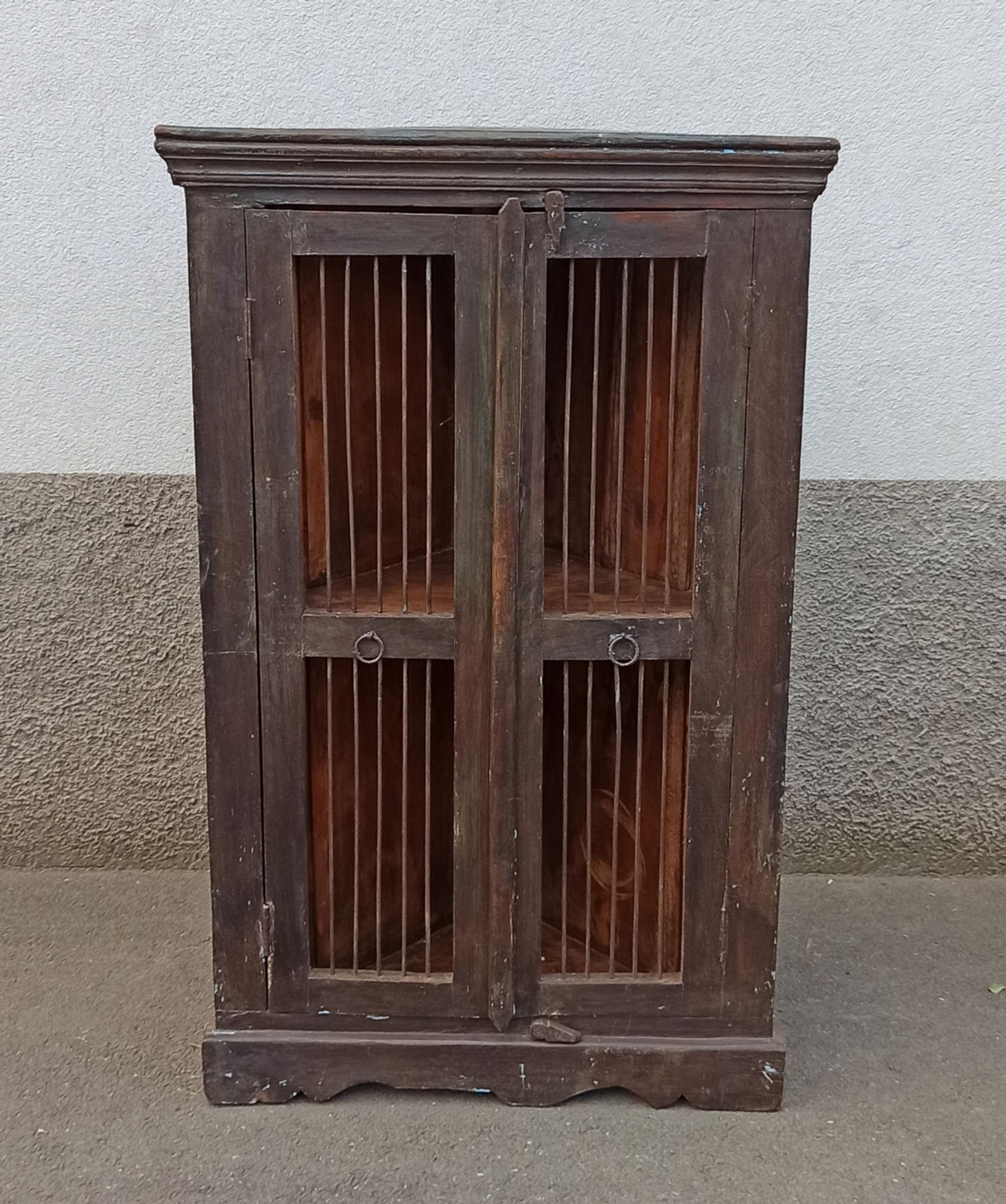 Old wooden corner cabinet