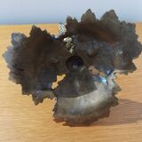 Art nouveau bronze candle holder