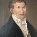 19th century Antique Oil Painting of a German Gentleman, circa 1850