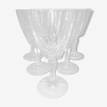 6 verres en cristal