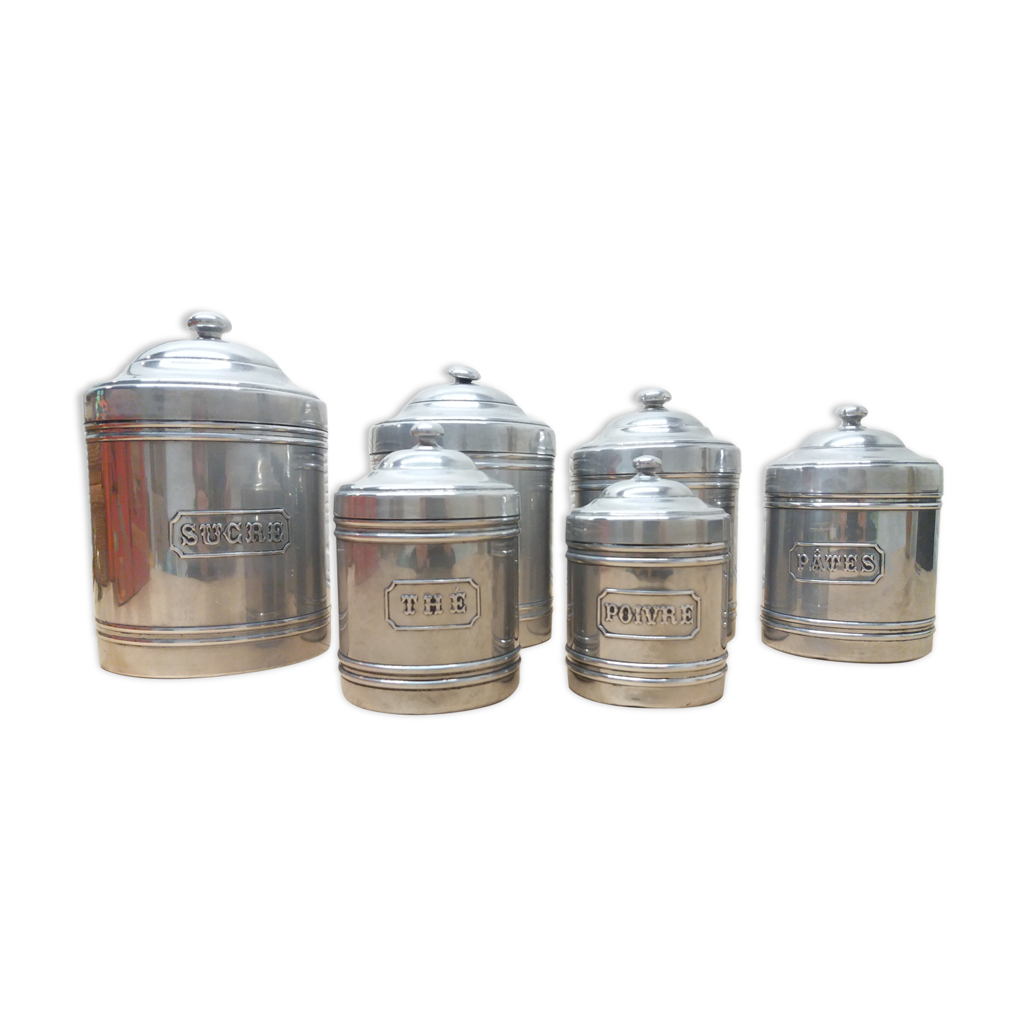 Series 6 aluminium spice jars