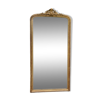 Large mirror gilded with gold leaf (173x85)